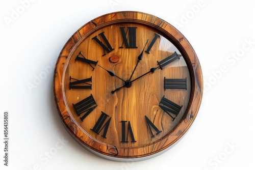 Wallpaper Mural wall clock isolated on white Torontodigital.ca