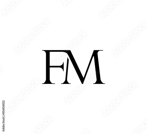 Initial Letter Logo. Ampersand Symbol. Logotype design. Simple Luxury Black Flat Vector FM