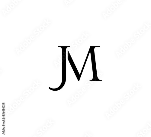 Initial Letter Logo. Ampersand Symbol. Logotype design. Simple Luxury Black Flat Vector JM