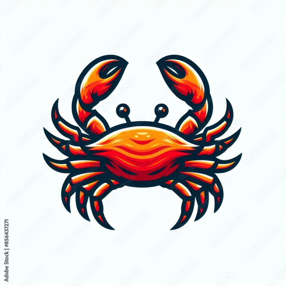 an illustration of Cancer the crab star sign, featuring a detailed crab with the Cancer symbol in the background an illustration of Cancer the crab star sign, featuring a detailed crab with the Cancer symbol in the background