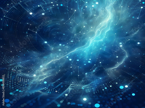 Wallpaper Mural A blue abstract background with dots Shiny blue abstraction Torontodigital.ca