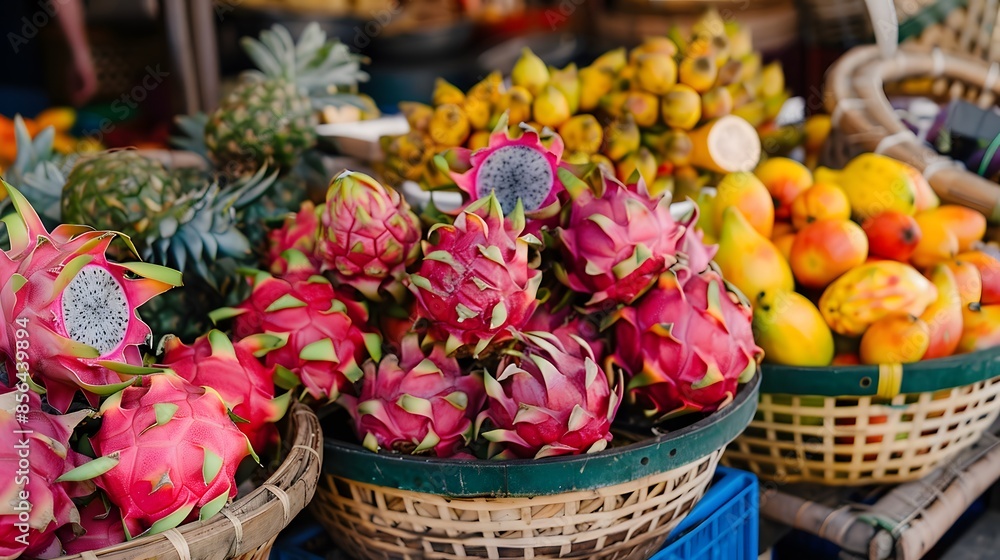 Asian Dragon fruit. Asian Dragon fruit.