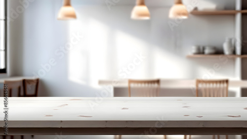 Wallpaper Mural Empty table in room white theme Torontodigital.ca