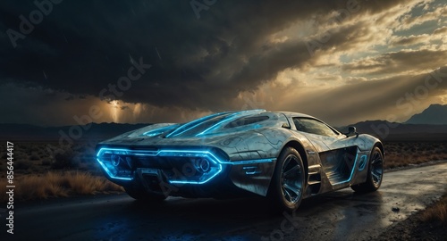Future Concept Cars in Rain 