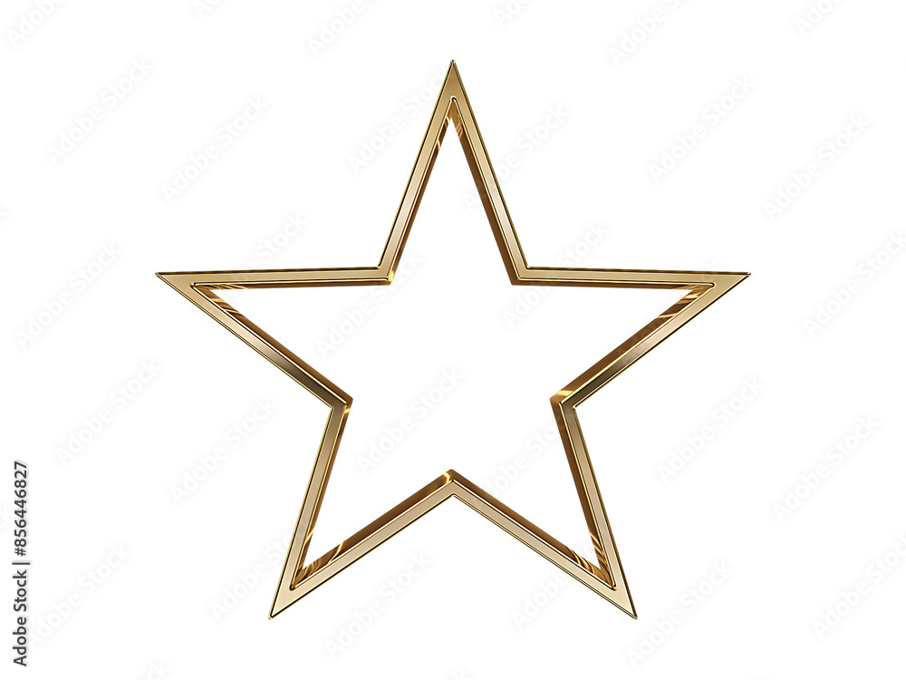 Simple 3d gold star icon material isolated on white background Simple 3d gold star icon material isolated on white background