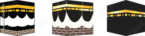 Kaaba flat design ramadan icon isolated on transparent background. Kaaba png collection icon set. Vector illustration 