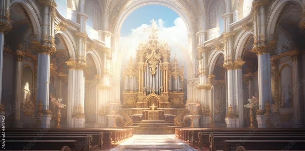church background with the the interior of the cathedral church background with the the interior of the cathedral