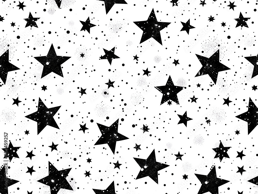 seamless pattern with stars, white background with black stars seamless pattern with stars, white background with black stars