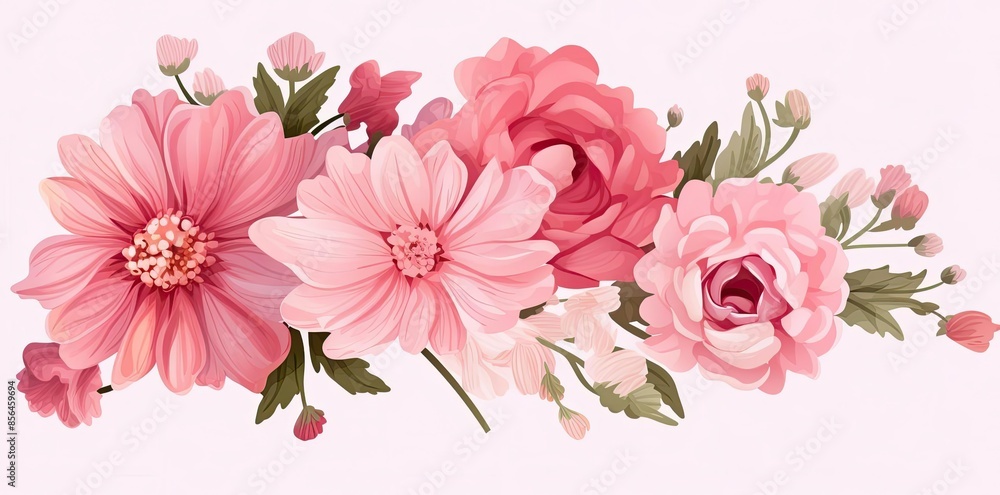 flowers on transparent background pink flowers and green leaves arranged on a white and pink wall flowers on transparent background pink flowers and green leaves arranged on a white and pink wall