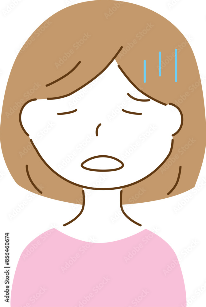 落ち込んでいる女性のイラスト
落ち込んでいる女性のイラスト