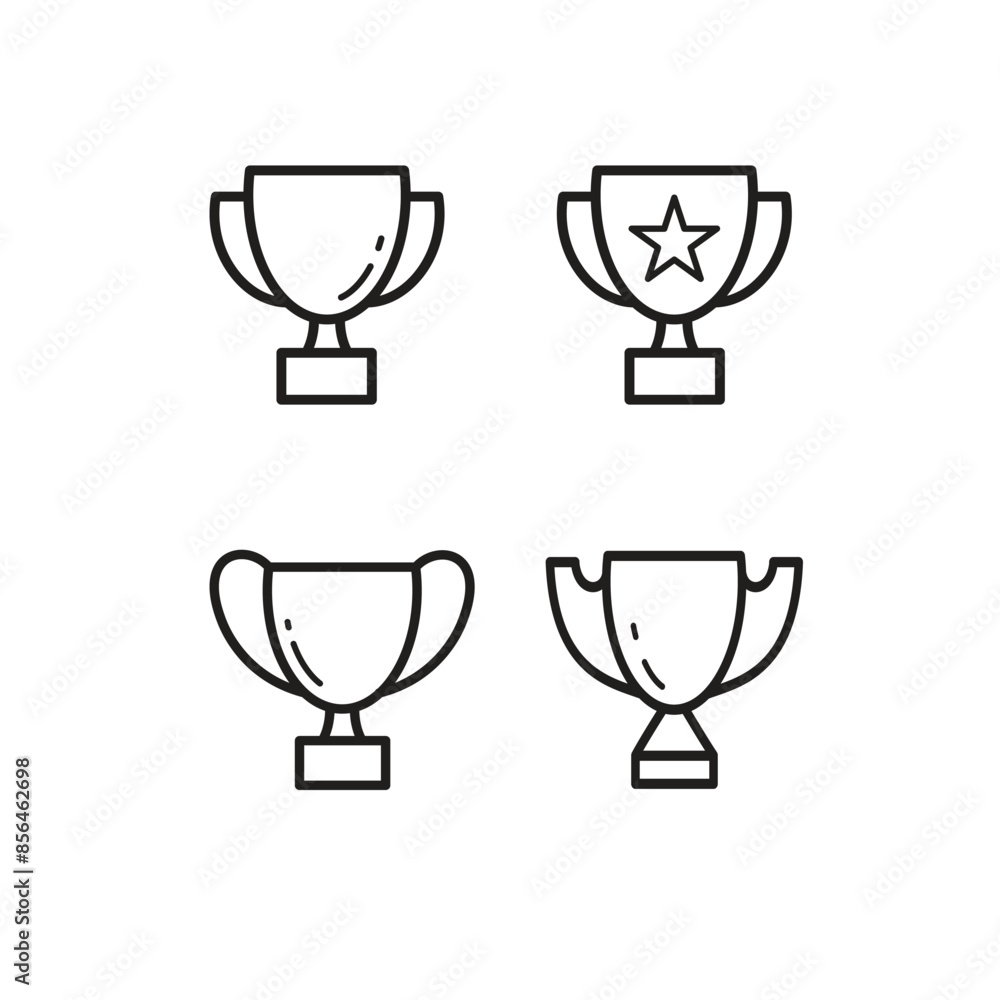 Trophy icon vector logo design illustration Trophy icon vector logo design illustration