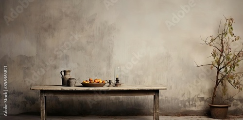 table and background with a bowl of fruit