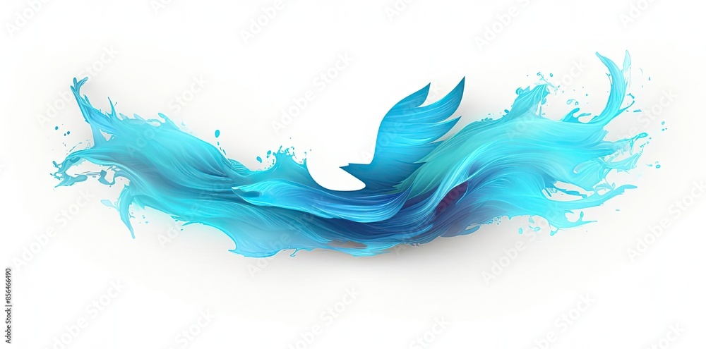 Fototapeta premium transparent background twitter logo in the shape of a bird