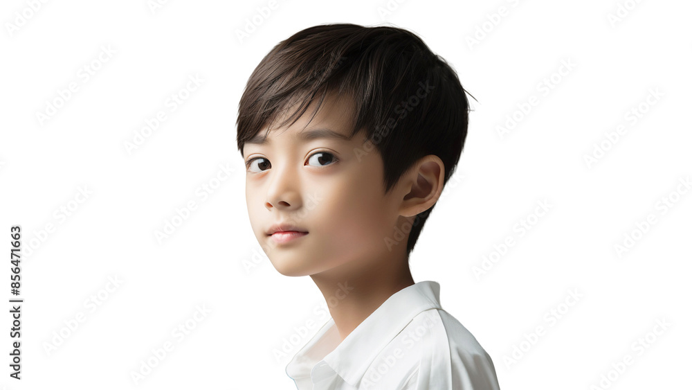 Portrait of a smiling Asian little boy isolated on white background Portrait of a smiling Asian little boy isolated on white background
