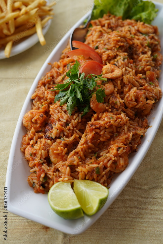 Arroz de Camarão com Fritas Arroz de Camarão com Fritas