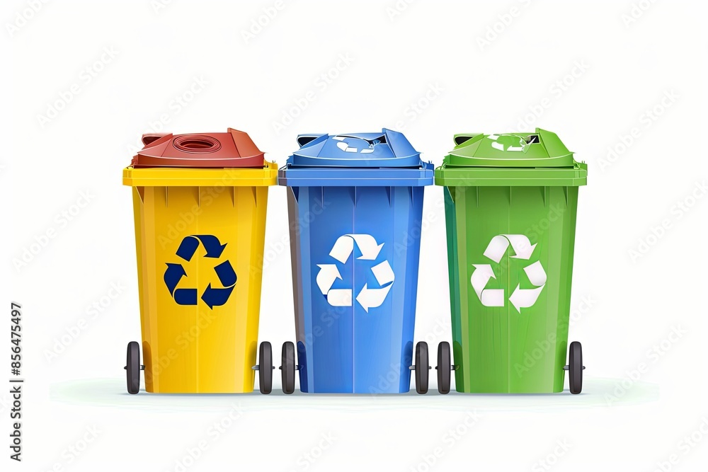 Conceptual Recycle Flat Illustration created with Generative AI Conceptual Recycle Flat Illustration created with Generative AI