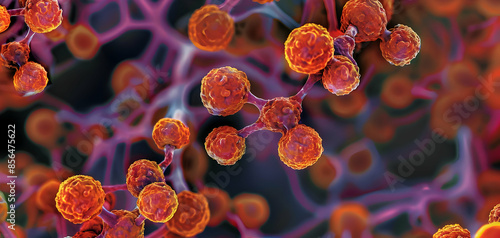 Obraz na płótnie A microscopic image of beta cells