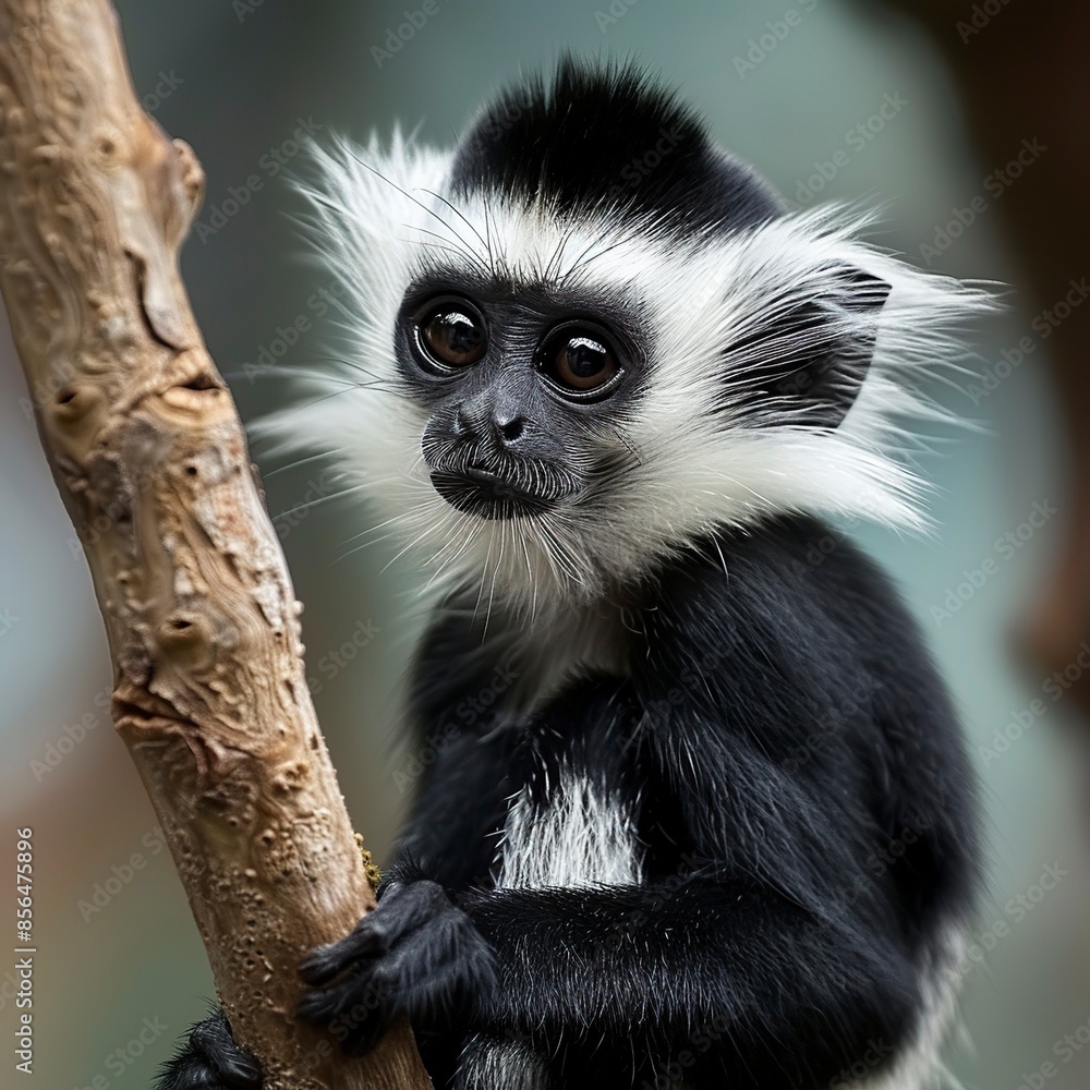 Obraz premium Small Black and White monkey 