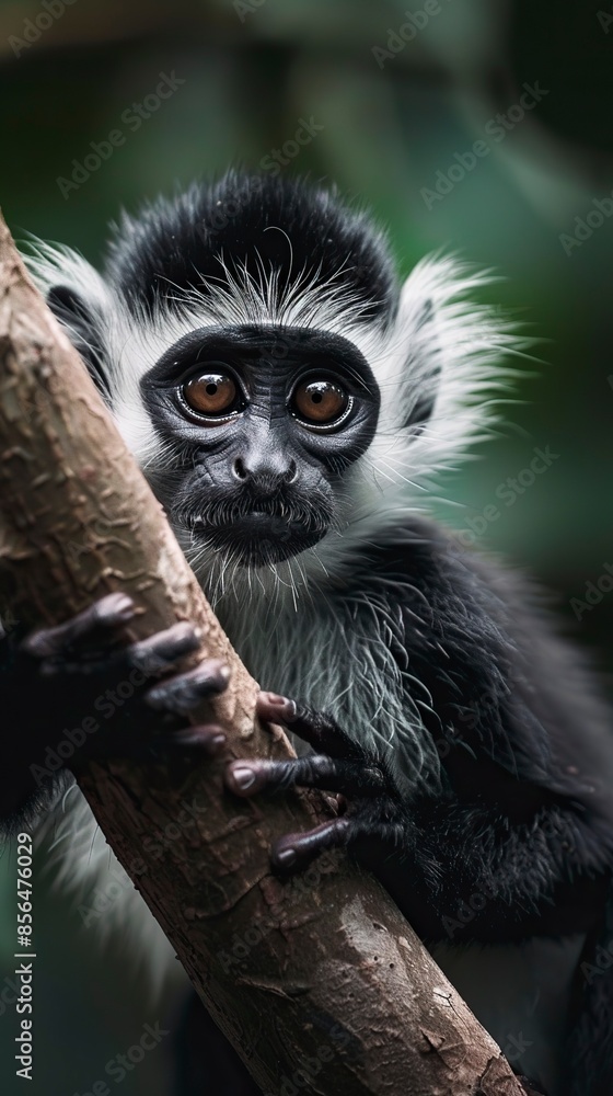 Obraz premium Small Black and White Monkey
