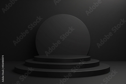 Podium black dark background for sho products