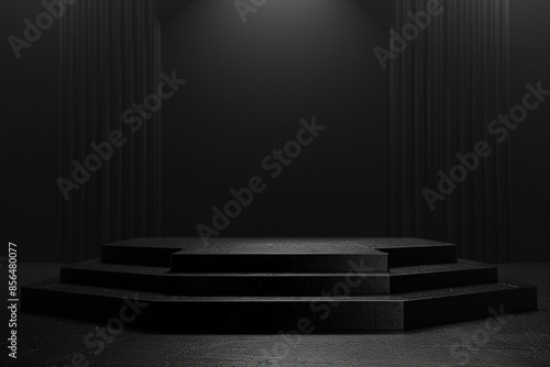 Podium black dark background for sho products