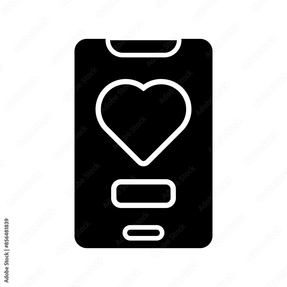 love button mobile icon vector design illustration template in trendy style love button mobile icon vector design illustration template in trendy style