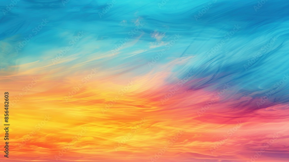Gradient Rich Colors of a Dreamy Summer Sky: Fantasy Panoramic Sunset or Sunrise Gradient Rich Colors of a Dreamy Summer Sky: Fantasy Panoramic Sunset or Sunrise