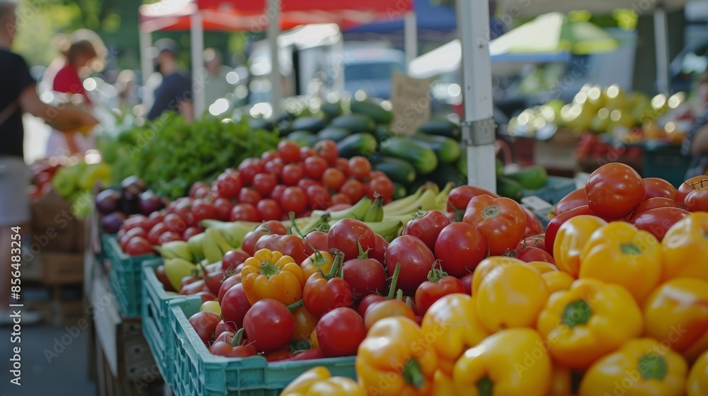 A farmers market tour leads tourists through vibrant stalls filled with organic produce highlighting the importance of sustainable agriculture and supporting local food systems. A farmers market tour leads tourists through vibrant stalls filled with organic produce highlighting the importance of sustainable agriculture and supporting local food systems.