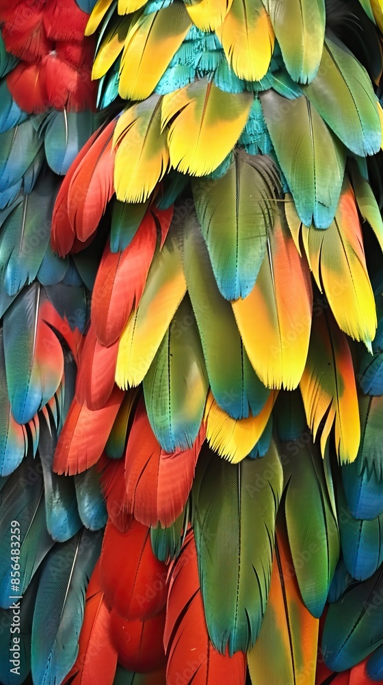 Obraz premium macaw feathers, Plumas de guacamayo