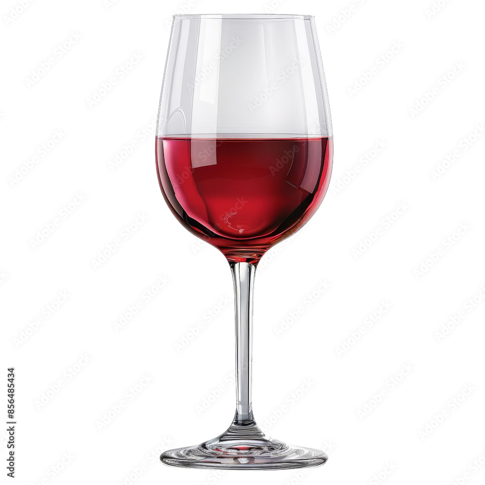 A glass of wine clipart, restaurant element, 3D illustration, red wine, isolated on white background A glass of wine clipart, restaurant element, 3D illustration, red wine, isolated on white background