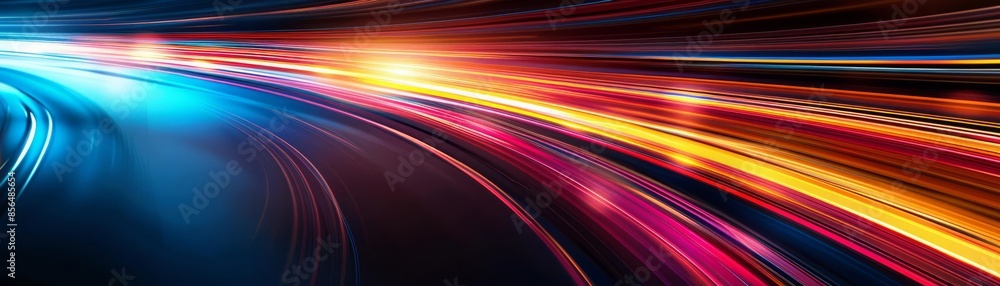 Abstract light trails with a dark background Abstract light trails with a dark background