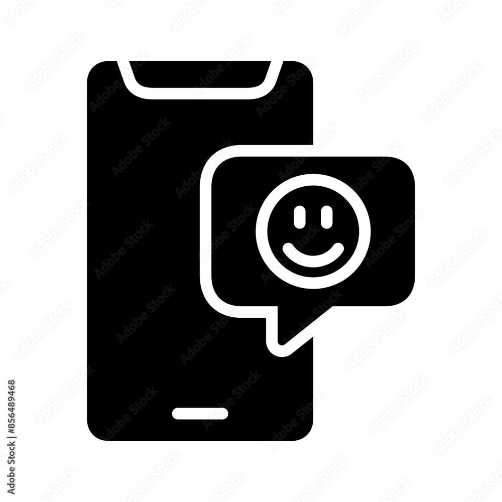 smile mobile phone emoticon icon vector design illustration template smile mobile phone emoticon icon vector design illustration template