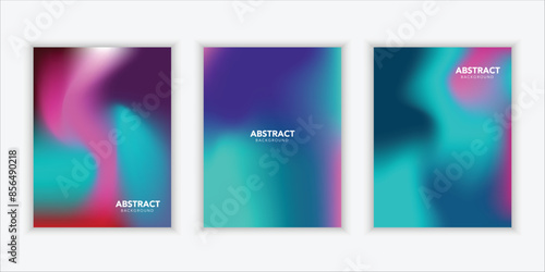 Abstract liquid background layout. Bright color blend. Blurred fluid effect. Gradient mesh. Mockup modern design template for posters, ad banners, brochures, flyers, covers, websites.