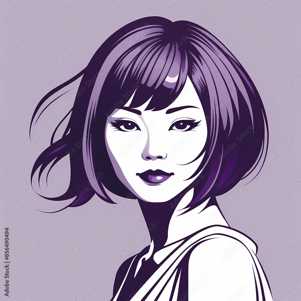 Elegant logo featuring the graceful profile of an Asian woman with delicate features, evoking beauty, tranquility, and exotic allure. Perfect for high-end salons specializing in Asian-inspired beauty. Elegant logo featuring the graceful profile of an Asian woman with delicate features, evoking beauty, tranquility, and exotic allure. Perfect for high-end salons specializing in Asian-inspired beauty.
