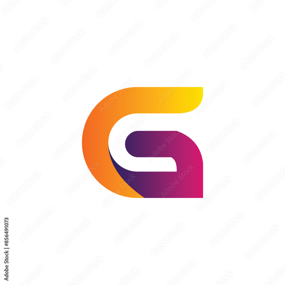 G letter vector logo with a combination of 2 colors G letter vector logo with a combination of 2 colors