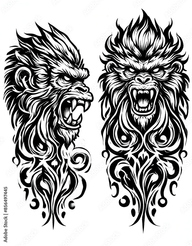 TRIBAL TATOO トライバル タトゥ 刺青 蝶 和柄 猿 Mad Monkey TRIBAL TATOO トライバル タトゥ 刺青 蝶 和柄 猿 Mad Monkey