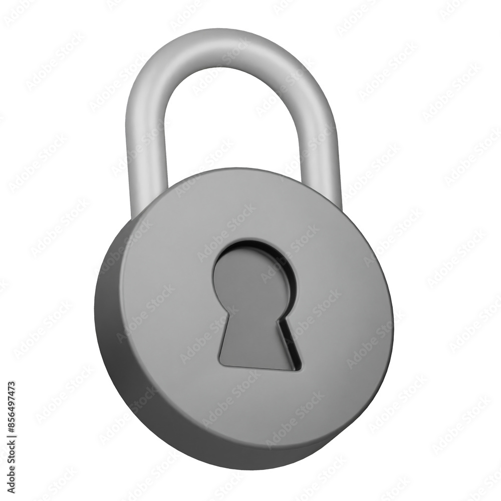 circle padlock 3d icon isolated on the transparent background circle padlock 3d icon isolated on the transparent background