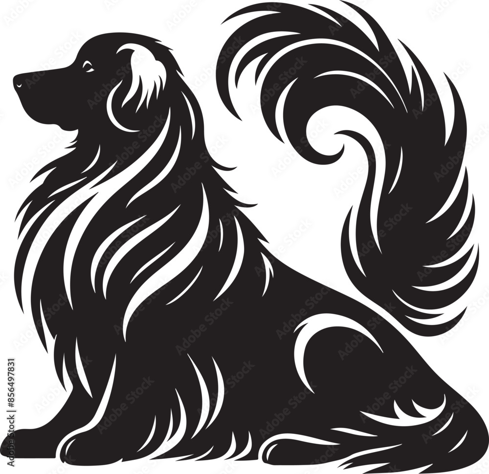 Stylized Dog Silhouette Vector Art Stylized Dog Silhouette Vector Art