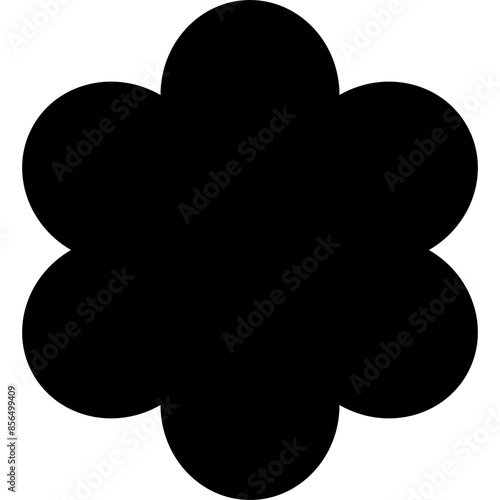 The shape of the flower is dark.