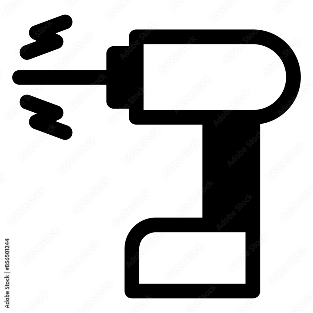 drill glyph icon isolated on white background drill glyph icon isolated on white background