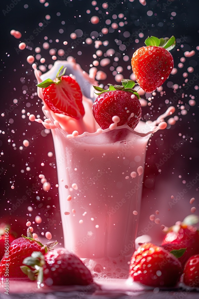 Strawberries Splashing into Strawberry Milk, Flavored Drink Mixing, Delicious Food Beverage Marketing Backdrop, Organic Fruit Concept Wallpaper, Farm Fresh Berries Ingredients Background, Cookbook Art Strawberries Splashing into Strawberry Milk, Flavored Drink Mixing, Delicious Food Beverage Marketing Backdrop, Organic Fruit Concept Wallpaper, Farm Fresh Berries Ingredients Background, Cookbook Art