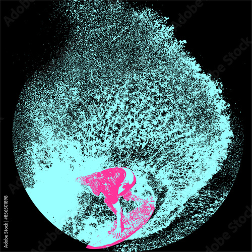 surfista, tabla de surf, vector, surf, ola, surfer, grafico, mar,  deporte
