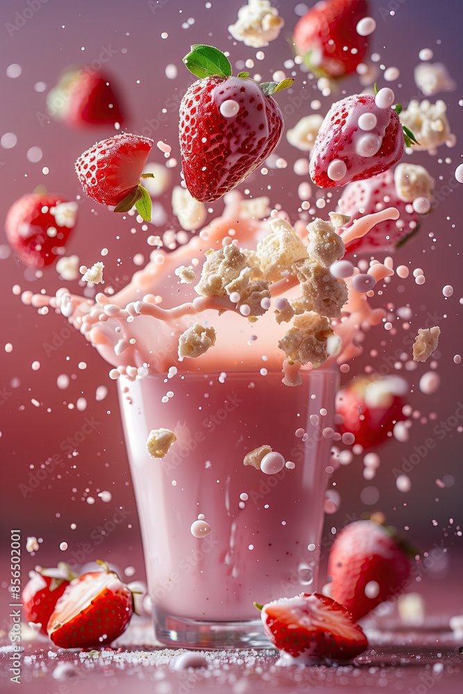 Strawberries Splashing into Strawberry Milk, Flavored Drink Mixing, Delicious Food Beverage Marketing Backdrop, Organic Fruit Concept Wallpaper, Farm Fresh Berries Ingredients Background, Cookbook Art Strawberries Splashing into Strawberry Milk, Flavored Drink Mixing, Delicious Food Beverage Marketing Backdrop, Organic Fruit Concept Wallpaper, Farm Fresh Berries Ingredients Background, Cookbook Art