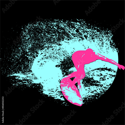 surfista, tabla de surf, vector, surf, ola, surfer, grafico, mar,  deporte