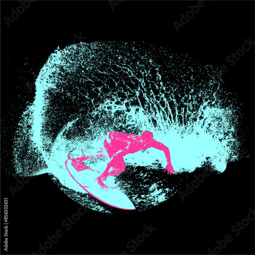 surfista, tabla de surf, vector, surf, ola, surfer, grafico, mar,  deporte