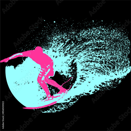 surfista, tabla de surf, vector, surf, ola, surfer, grafico, mar,  deporte