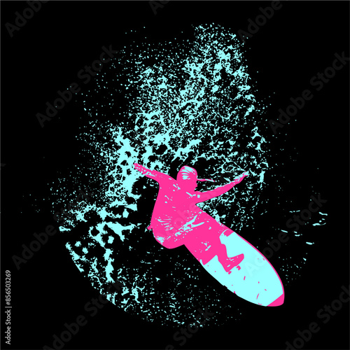 surfista, tabla de surf, vector, surf, ola, surfer, grafico, mar,  deporte