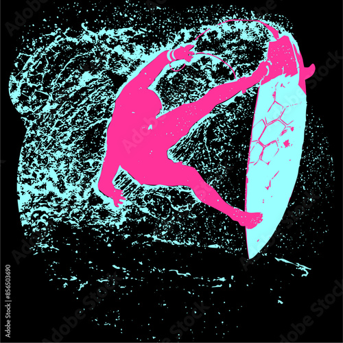 surfista, tabla de surf, vector, surf, ola, surfer, grafico, mar,  deporte