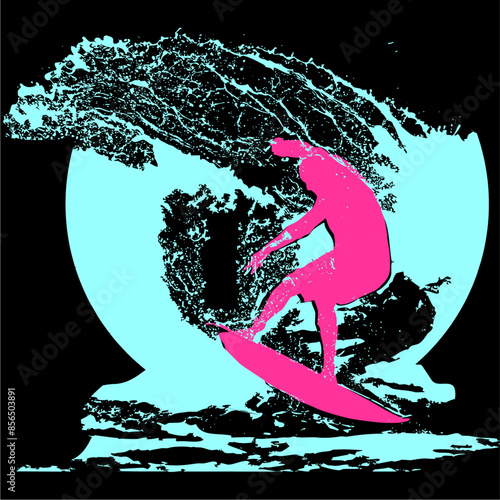 surfista, tabla de surf, vector, surf, ola, surfer, grafico, mar,  deporte