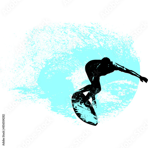 surfista, tabla de surf, vector, surf, ola, surfer, grafico, mar,  deporte